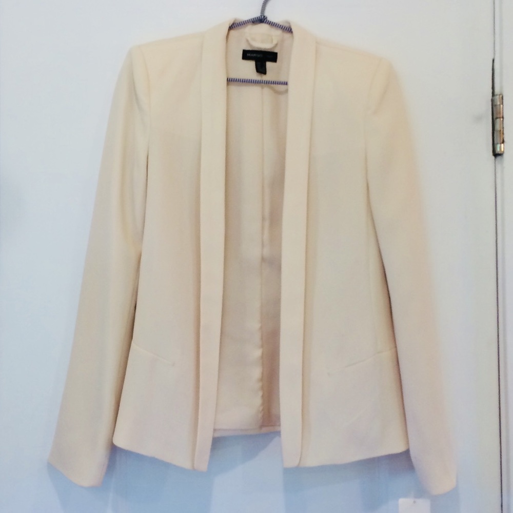 Mango suit jacket (cream)